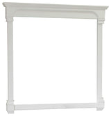 42" Solid Wood Frame Mirror, White