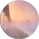 Foggy Sunrise In The Netherlands, Disc Metal Artwork Landscape, 11"