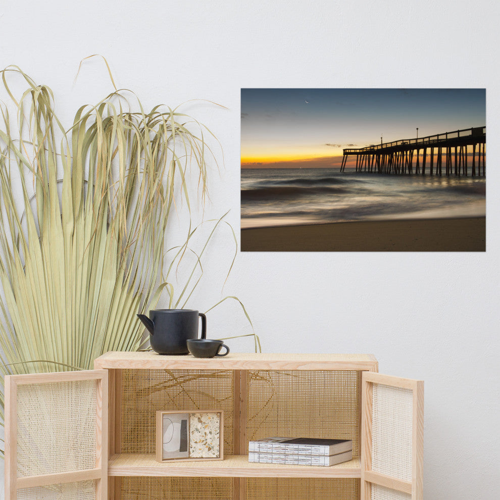 Motion of the Ocean Landscape Photo, Beach Unframed Wall Art Print, 24" X 36"