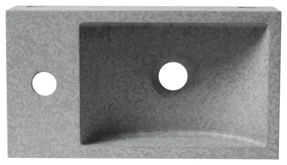 ALFI brand ABCO108 16" Small Rectangular Wall Mounted Bathroom Sink