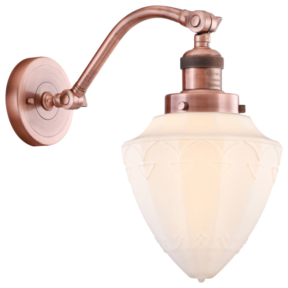 Innovations 515-1W-AC-G661-7-LED 1-Light Sconce, Antique Copper