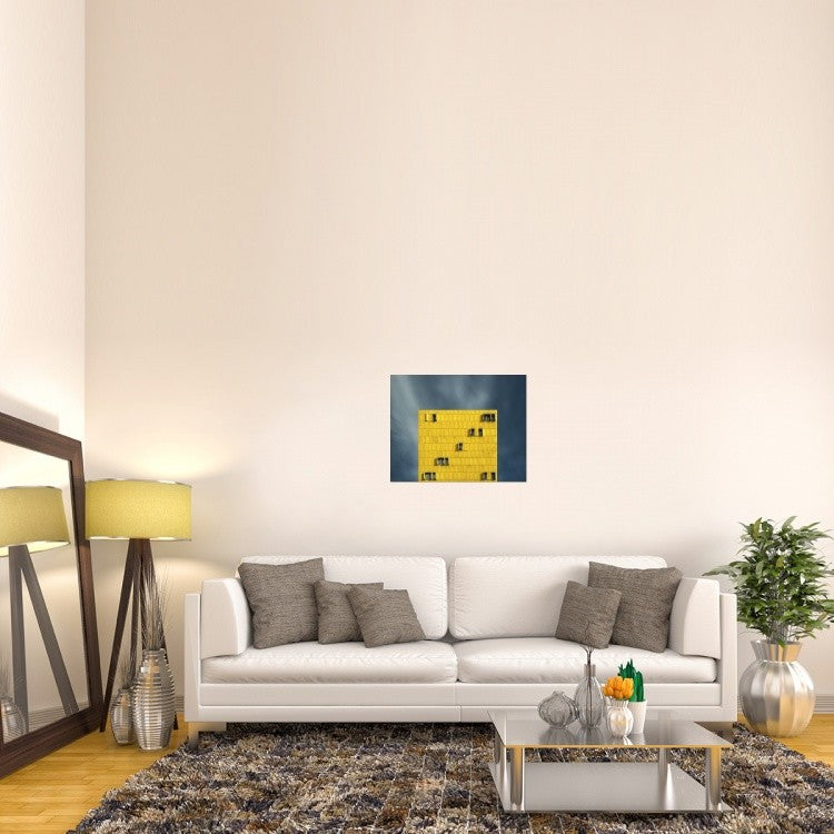 "Yellow And Blue" Stretched Canvas Giclee by Vladi Garcia, 28x22"