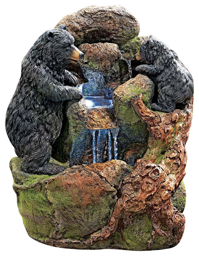 Grizzly Gulch Black Bear Sculptural Fountain