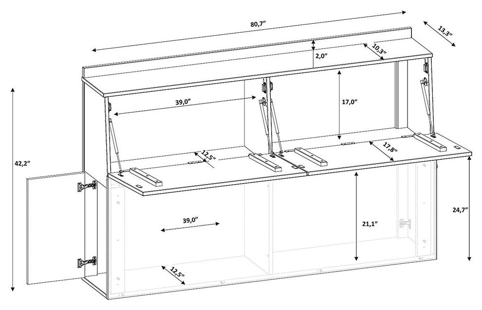 Memomad Bali Storage Headboard (King Size, Off White)
