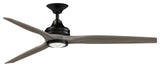 Fanimation Spitfire DC-KIT-64-LK Spitfire DC 64" 3 Blade Indoor / - Black /
