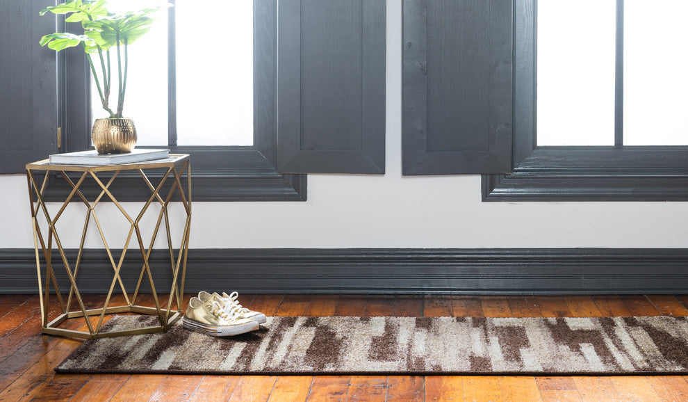 Unique Loom Brown Autumn Wheat 2' 0 x 6' 0 Runner Rug