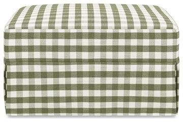 Crawford Gliding Ottoman, Moss Green Gingham