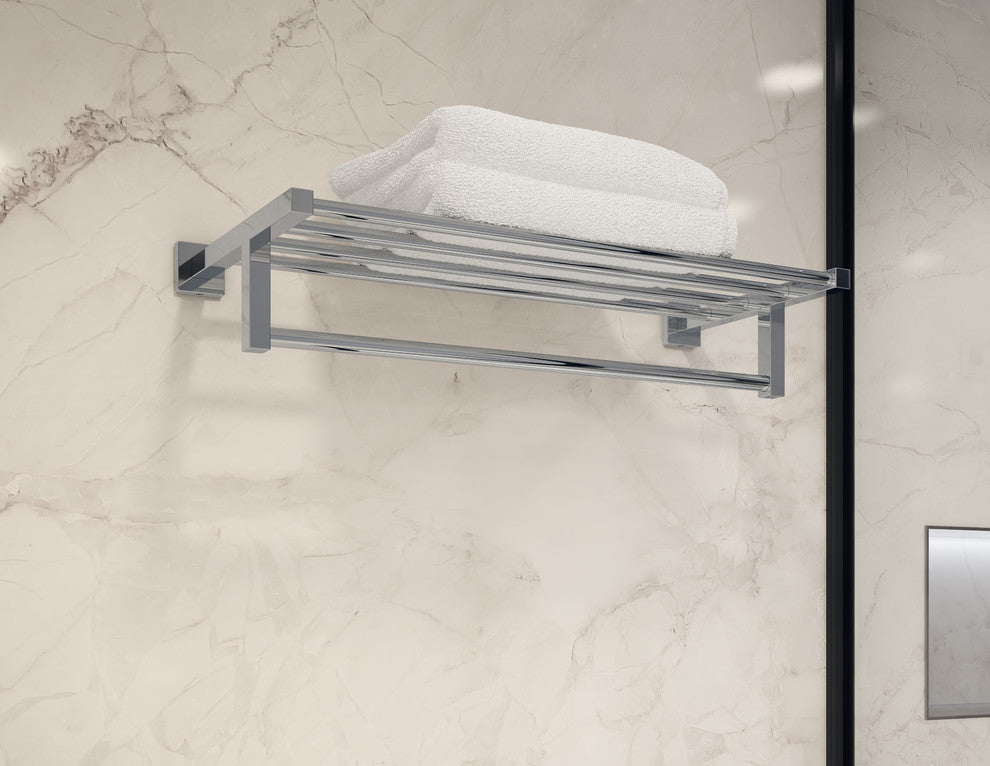 Duro 22 inch Towel Shelf with Mounting Hardware, Chrome