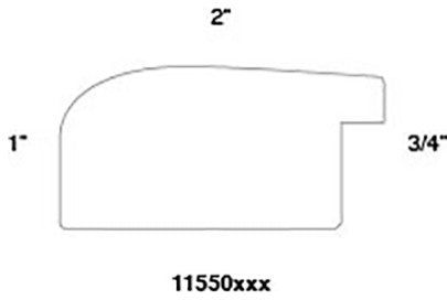 Satin Black Picture Frame, 2", Easle Back, Contemporary, 5 x 7