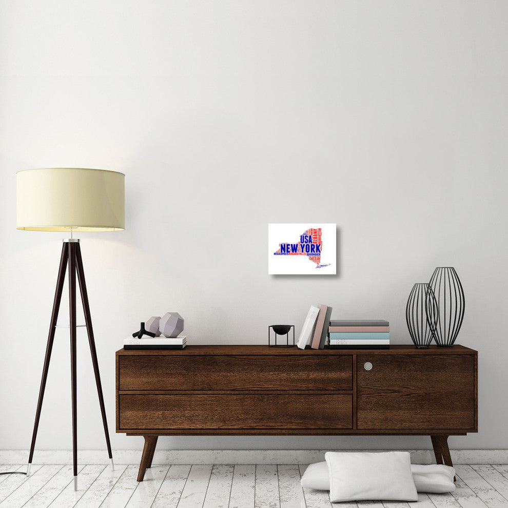 "New York Word Cloud Map" Fine Art Print