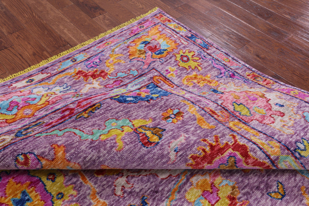 Hand Knotted Turkish Oushak Wool Rug 8' 4" X 9' 11" - Q14848
