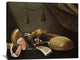 "Lutes and Violin on a Table" Artwork, 36" x 29"