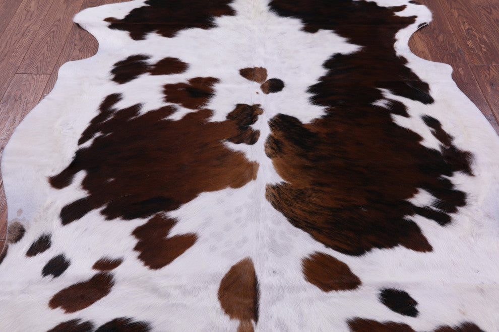 6' 11" X 5' 3" Organic Natural Hair-On Cowhide Area Rug C1443