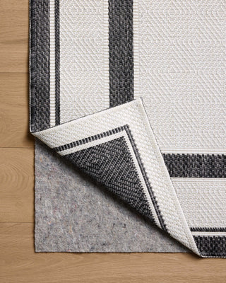 Loloi Easton Onyx / Ivory 18" x 18" Sample Rug