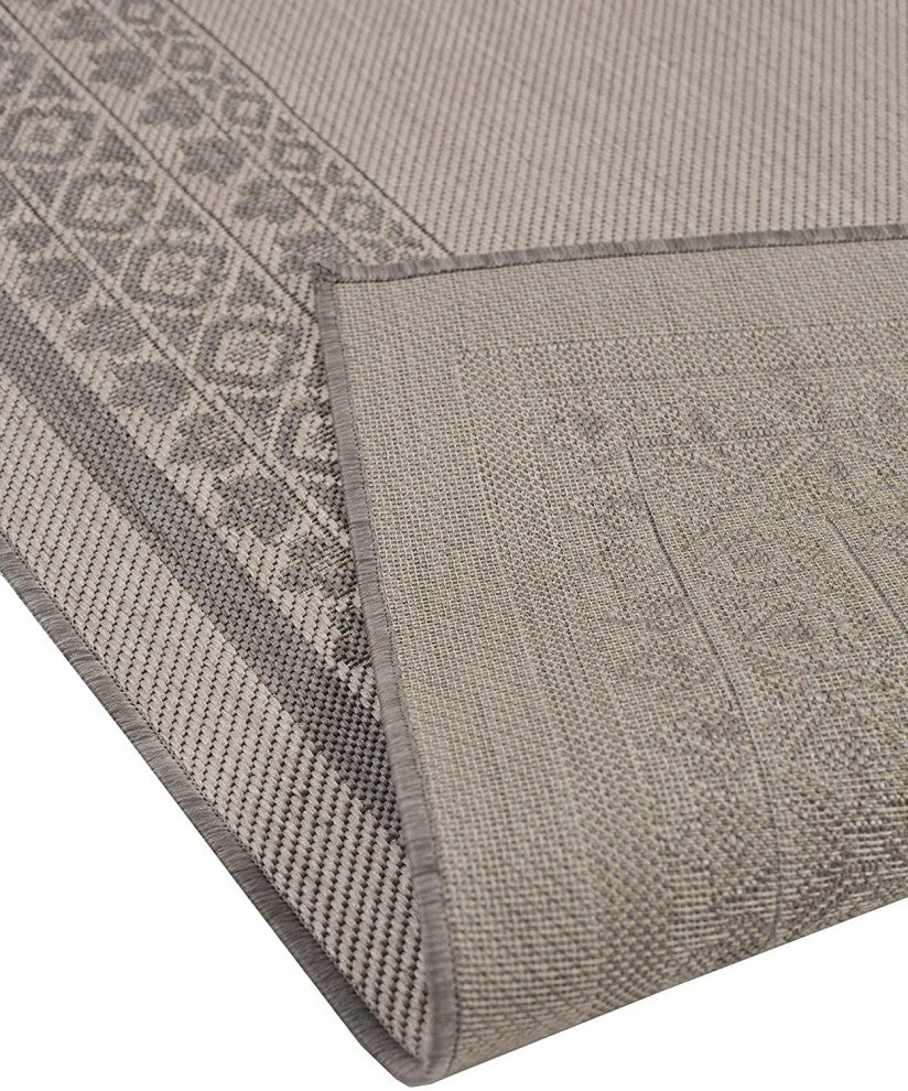 Outdoor Collection Oriental Accent Water Proof Rug, Dove, 7'10"x10'