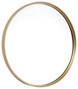 Jennifer Metal Framed Wall Mirror, Gold, 27.5"