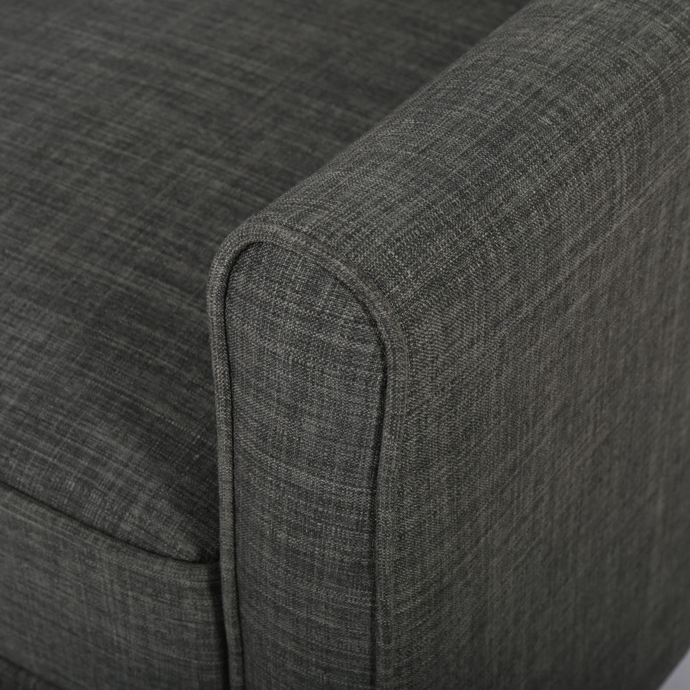 GDF Studio Hinus Indoor Upholstery Club Chair Recliner, Dark Forest Gray