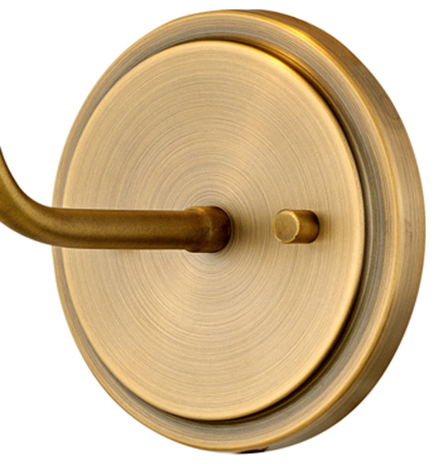 Hinkley Clarke 15.75" Wall Sconce, Dark Matte Grey + Lacquered Dark Brass