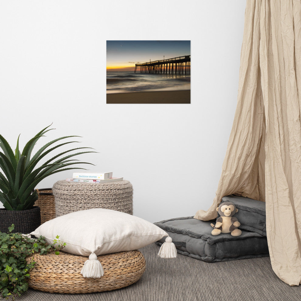 Motion of the Ocean Landscape Photo, Beach Unframed Wall Art Print, 18" X 24"