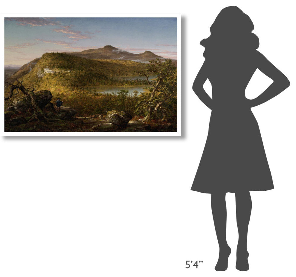"2 Lakes, Mountain House, Catskill Mountains, Morning, 1844" Paper Art, 46"x31"