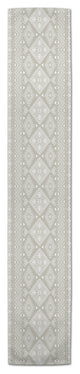 Greige Tribal Pattern 16x90 Cotton Twill Runner
