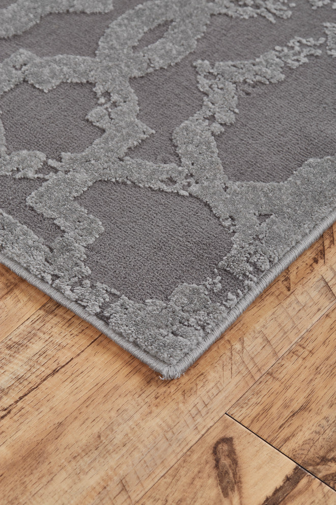 Weave & Wander Plaza Rug, Silver, 2'10"x7'10"
