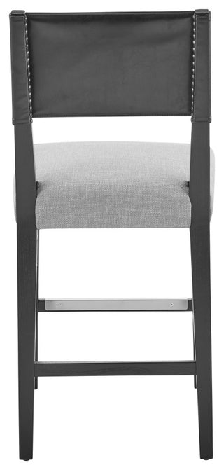 Kylo PU/Fabric Counter Stool, Borneo Black/Meridien Gray