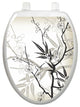 Cherry Blossoms Toilet Tattoos Seat Cover, Vinyl Lid Decal, Bathroom Decor, Elongated