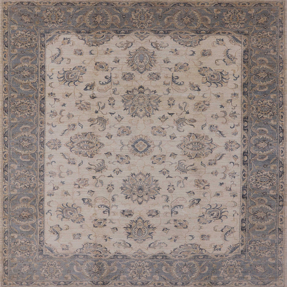 Ahgly Company Indoor Square Mid-Century Modern Area Rugs, 8' Square