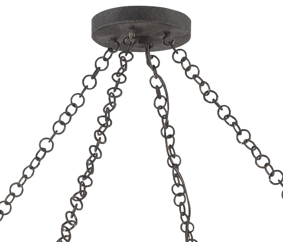 Jasmine 6 Light Forged Bronze Chandelier