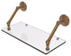 Prestige Monte Carlo 18" Floating Glass Shelf, Brushed Bronze
