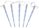 Frosted Icicle Snowfall Christmas Light Tubes, Set of 5
