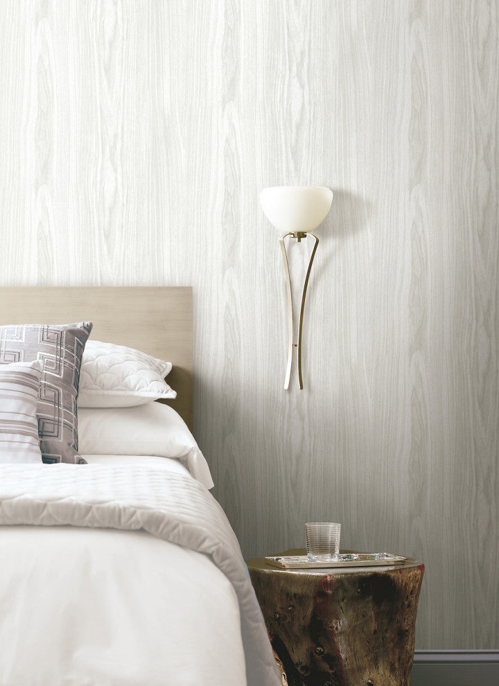 Linden White Peel and Stick Wallpaper