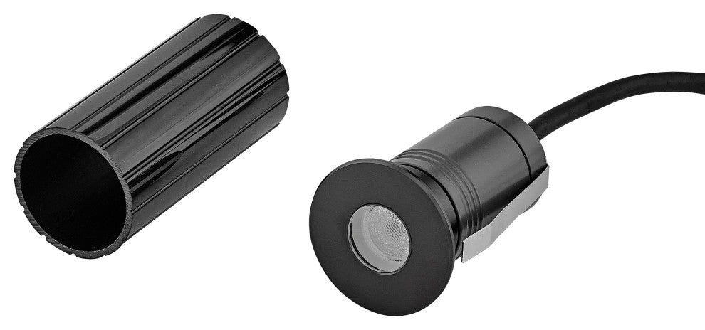 Hinkley Sparta Dot Large Stainless Steel Led Round Button Light, Black