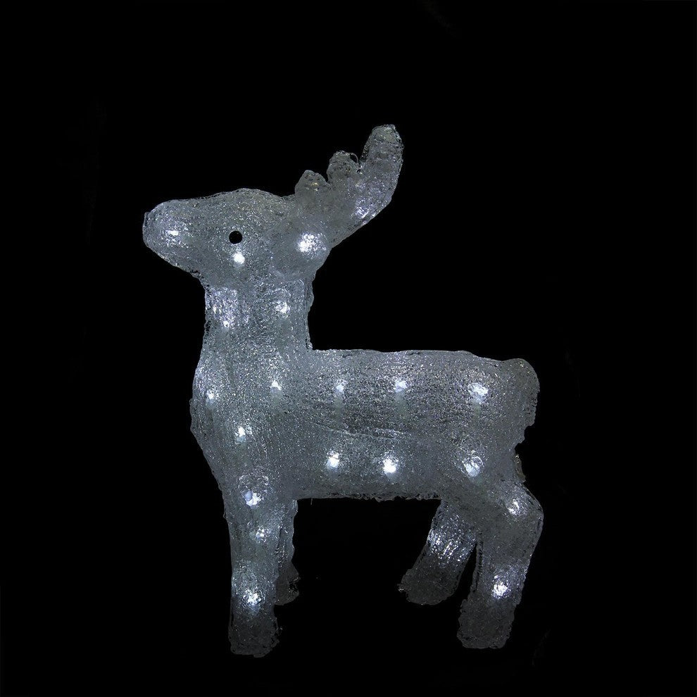 15" Lighted Commercial Grade Acrylic Baby Reindeer Christmas Display Decoration