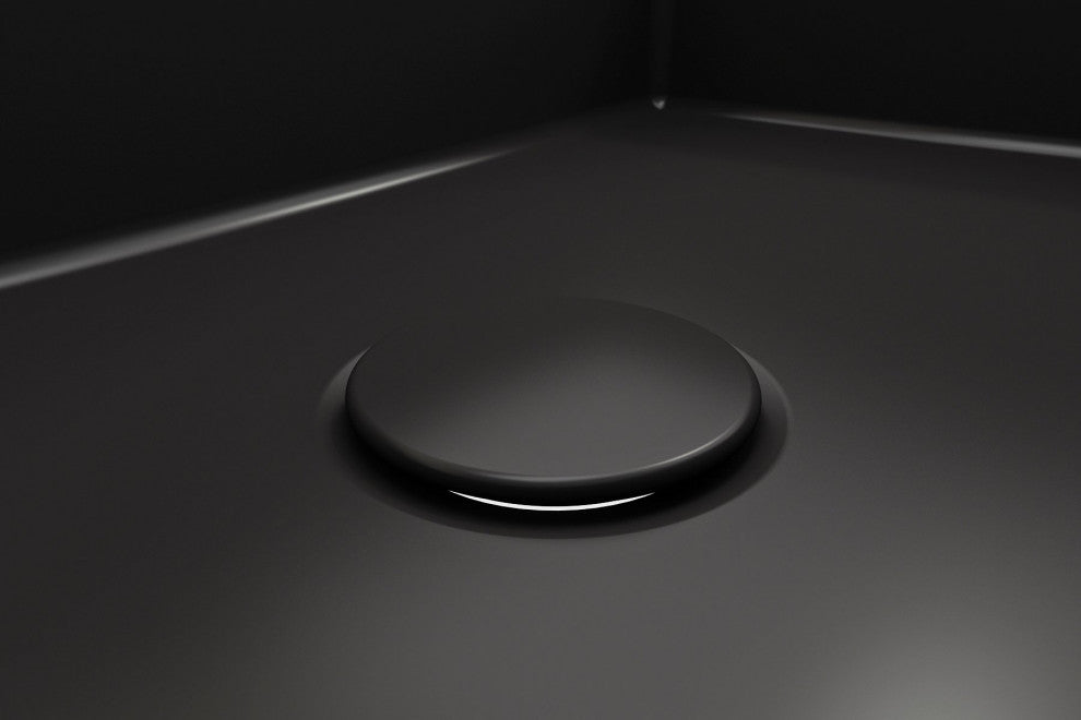 BOCCHI 1220-004 Fireclay Drain Cover for Kitchen Sink Strainers, Matte Black
