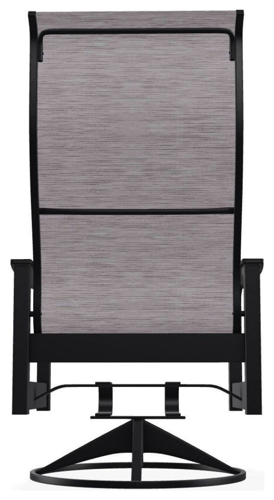 Leeward Sling Outdoor Swivel Rocker, Fossil/Black