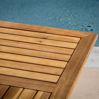 GDF Studio Baia 7-Piece Acacia Wood Outdoor Dining Set