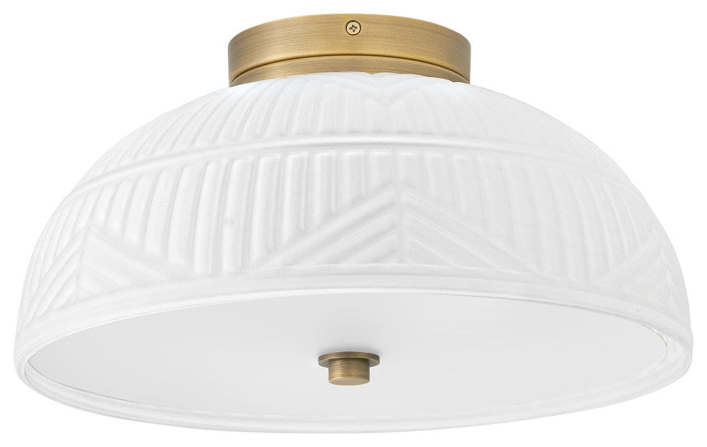 Hinkley Devon Small Flush Mount, Lacquered Brass