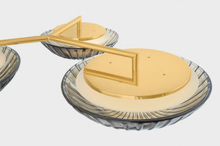 Corbett Lighting Birmingham LED Flush Mount, Vintage Brass, 51.5"Dx5.75"H