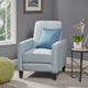 GDF Studio Hinus Indoor Upholstery Club Chair Recliner, Light Sky