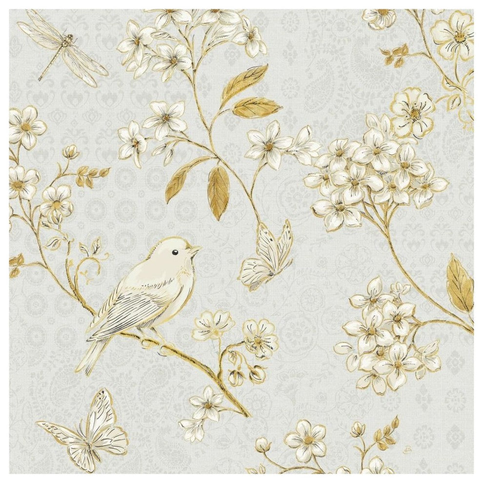 "Golden Garden IV" Digital Paper Print by Daphne Brissonnet, 38"x38"