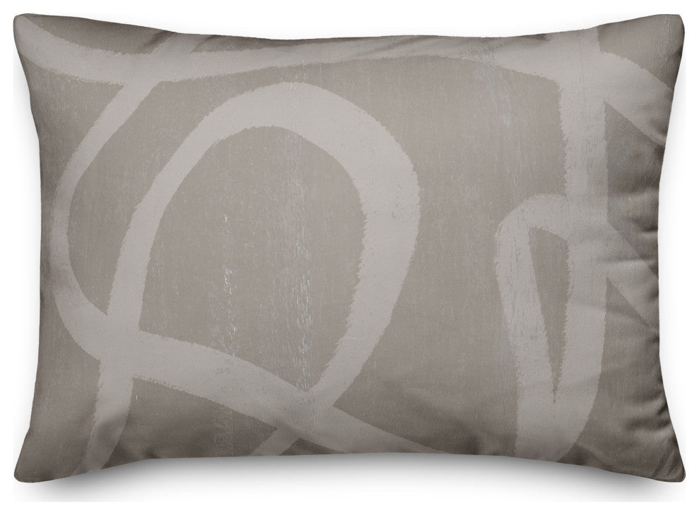 Modern Beige Lines II 14"x20" Spun Poly Pillow
