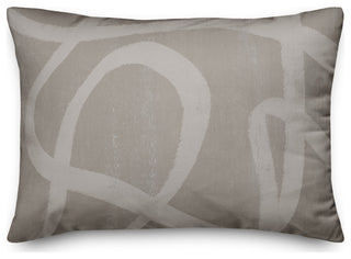 Modern Beige Lines II 14"x20" Spun Poly Pillow