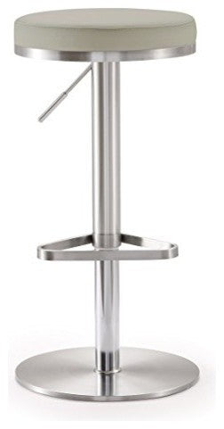 Fano Light Grey Stainless Steel Barstool - Light Grey