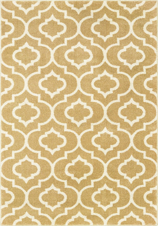 Oriental Weavers Carson Gold/ Ivory Geometric Indoor Area Rug 6'7"X9'2"