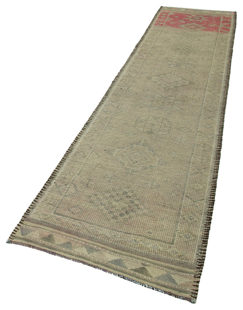 Rug N Carpet - Handmade Oriental 2' 10" x 11' 7" Tribal Runner Rug
