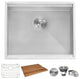 Ruvati RVH8316 13" Workstation Bar Prep Sink Undermount Stainless  Single Bowl