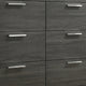 Wooden Dresser with Bracket Legs and 6 Spacious Drawers, Oak Gray
