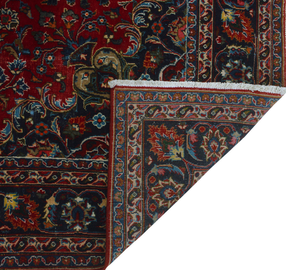 Fine Vintage Distressed Adken Red Rug